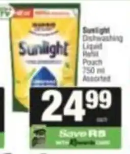 SuperSpar Sunlight Dishwashing Liquid Light Pouch Assorted offer