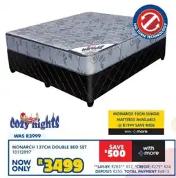 Russells Cozy nights MONARCH 137CM DOUBLE BED SET offer