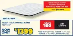 Russells Queen 152cm Mattress Topper offer