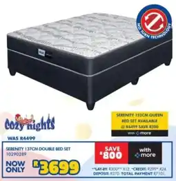 Russells Cozy nights Serenity 137cm Double Bed Set offer