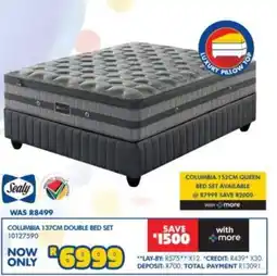 Russells Sealy Columbia 137CM Double Bed Set offer
