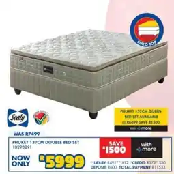 Russells Sealy Phuket 137CM Double Bed Set offer