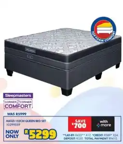 Russells Sleepmasters mjozi queen bed set offer