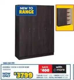 Russells ANDREA 135CM 3 DOOR ROBE offer