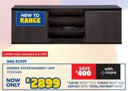 Russells ANDREA ENTERTAINMENT UNIT offer