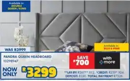 Russells Pandra Queen Headboard offer