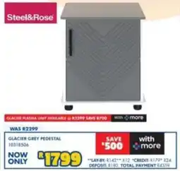 Russells Steel&Rose Glacier Grey Pedestal offer