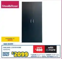 Russells Steel&Rose OAKLAND 2 DOOR ROBE offer