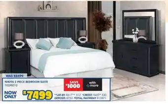 Russells NIKITA 2 PIECE BEDROOM SUITE offer