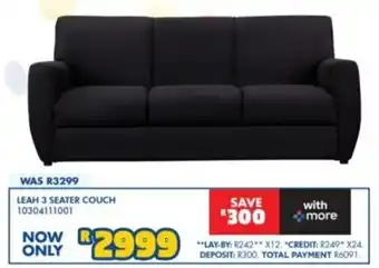 Russells LEAH 3 SEATER COUCH offer