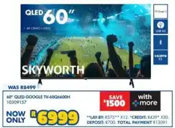 Russells 60" QLED GOOGLE TV offer