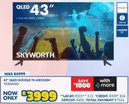 Russells 43" QLED GOOGLE TV offer