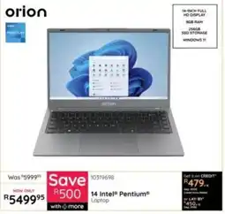 Bradlows Orion 14 Intel Pentium Laptop offer