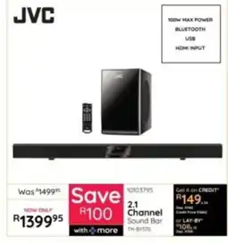 Bradlows JVC 2.1 Channel Sound Bar offer