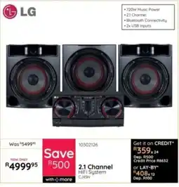 Bradlows LG 2.1 Channel HiFi System offer