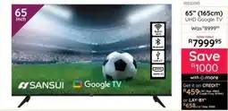 Bradlows 65" (165cm) UHD Google TV offer