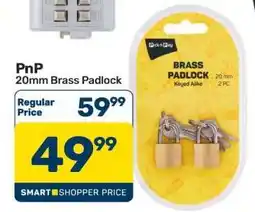 Pick n Pay PnP 20mm Brass Padlock offer