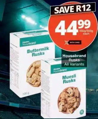Checkers Housebrand Rusks offer