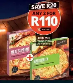 Checkers Bella Vita Frozen Pizza offer