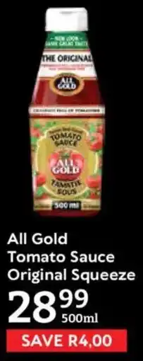 Oxford Freshmarket All Gold Tomato Sauce Original Squeeze offer