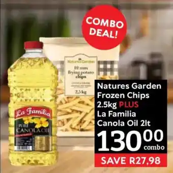 Oxford Freshmarket Natures Garden Frozen Chips La Familia Canola Oil offer