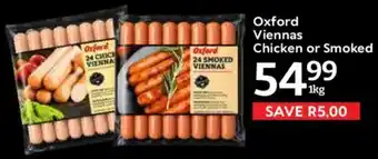 Oxford Freshmarket Oxford Viennas Chicken or Smoked offer
