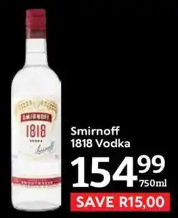 Oxford Freshmarket Smirnoff 1818 Vodka offer