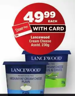 OK Foods Lancewood Cream Cheese offer