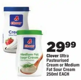 OK Foods Clover Ultra Pasteurised Cream or Medium Fat Sour Cream offer