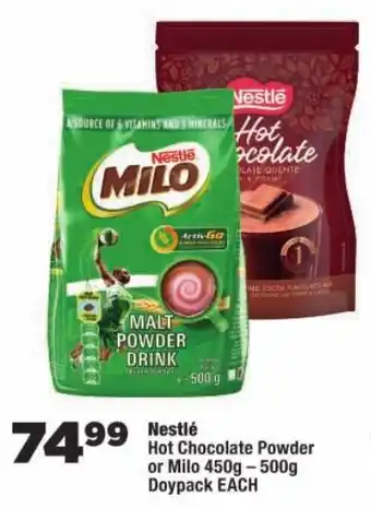 OK Foods Nestlé Hot Chocolate Powder or Milo offer