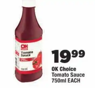 OK Foods OK Choice Tomato Sauce offer