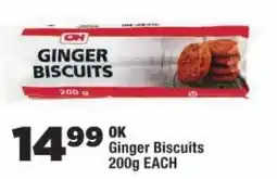 OK Foods OK Ginger Biscuits offer