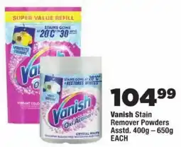 OK Foods Vanish Stain Remover Powders offer