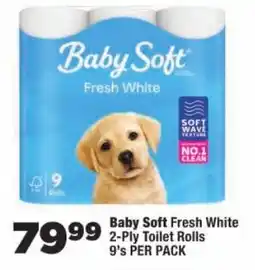 OK Foods Baby Soft Fresh White 2-Ply Toilet Rolls offer