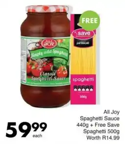 Save Hyper All Joy Spaghetti Sauce offer
