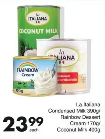 Save Hyper La Italiana Condensed Milk / Rainbow Dessert Cream / Coconut Milk offer