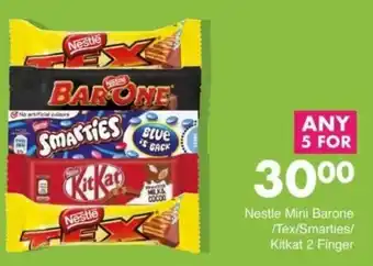 Save Hyper Nestle Mini Barone /Tex/Smarties/Kitkat 2 Finger offer