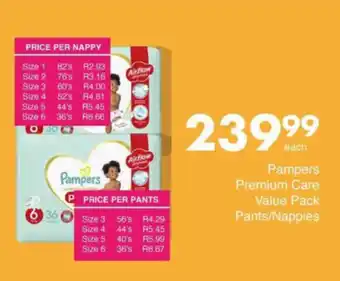 Save Hyper Pampers Premium Care Value Pack Pants/Nappies offer
