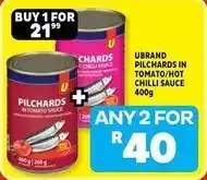 Usave Pilchards in tomato/hot chilli sauce offer