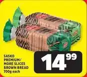 Usave Sasko - premium/ more slices brown bread offer