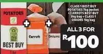 Usave Best buy - class 1 best buy potatoes + carrots best buy + class 1 onions offer