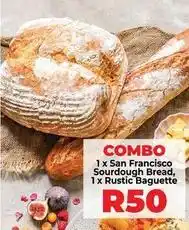 Food Lover's Market 1 x san francisco sourdough bread, 1 x rustic baguette offer