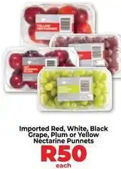 Food Lover's Market Imported red, white, black grape, plum or yellow nectarine punnet offer