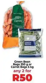 Food Lover's Market Spar - green bean bags or carrot bags offer