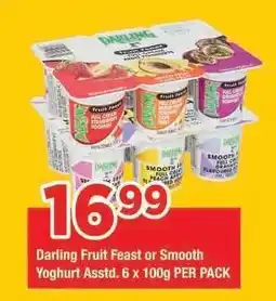 OK Foods Darling Fruit Feast or Smooth Yoghurt offer