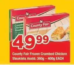 OK Foods County Fair Frozen Crumbed Chicken Steaklets offer