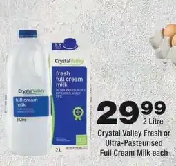 OK Foods Crystal Valley Fresh or Ultra-Pasteurised Full Cream Milk offer
