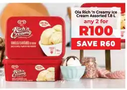 Food Lover's Market Ola Rich ‘n Creamy Ice Cream Assorted 1.8 L offer