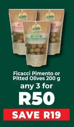 Food Lover's Market Ficacci Pimento or Pitted Olives 200 g offer
