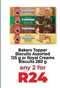 Food Lover's Market Bakers Topper Biscuits Assorted 125 g or Royal Creams Biscuits 280 g offer